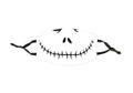 Jack Skellington Mask with Filter Included, Nightmare Before Christmas Mask, Washable Jack Skellington Mouth Mask, Halloween Mask for Disney