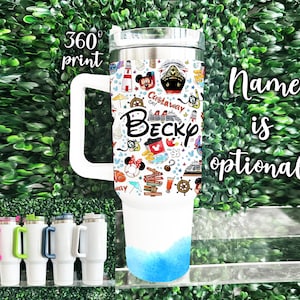 Disney Cruise Tumblers, Custom 40oz Insulated Cup with Straw, Personalized Disney Cruise Mug, 40oz Handle Disney Tumbler, Disney Cruise Gift