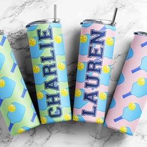 Personalized Pickleball Tumbler: Stainless Steel Waterbottle, 20oz
