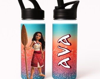 Personalized Moana 2 Tumbler: Stainless Steel, Sublimation Print, Custom Moana Gift