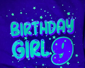 Glow Party Shirt: Florescent Black Light Birthday T-Shirt