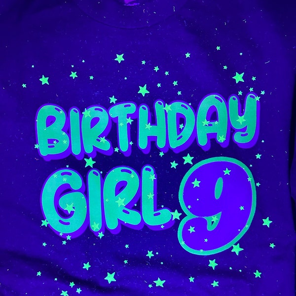 Glow Party Shirt: Florescent Black Light Birthday T-Shirt