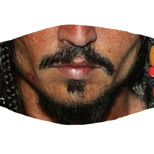 Pirate Mask with Filter Included, Pirates of the Carribean Mask, Jack Sparrow Mouth Mask, Pirate Mask, Fast Shipping
