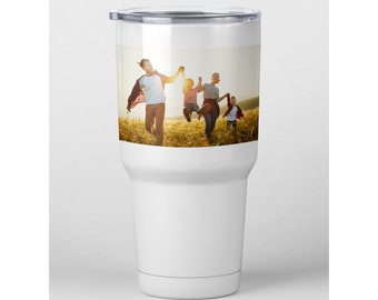 Photo Tumbler, Personalized 30 oz Travel Mug, Gift for Dad