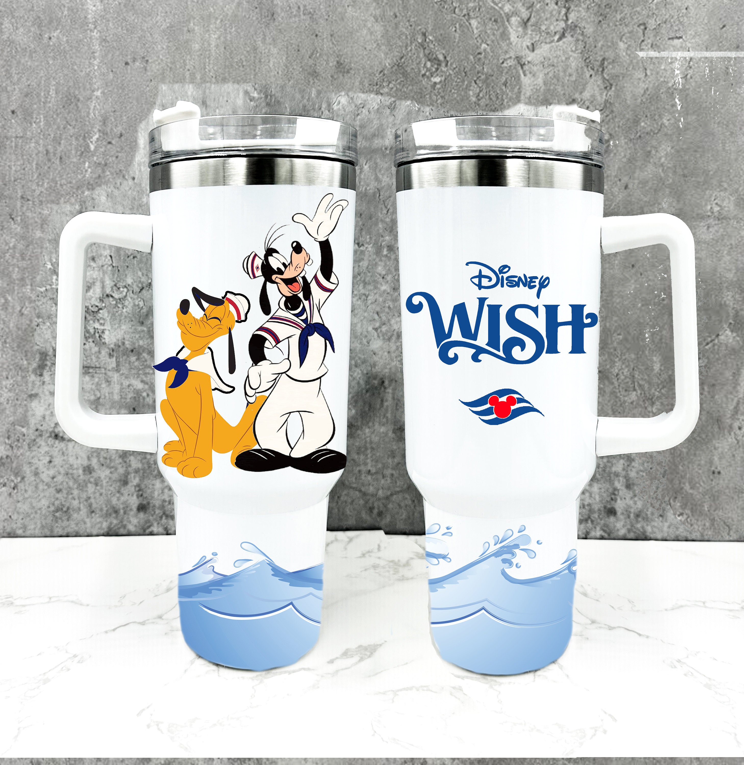 Disney Stitch 40 oz Double-wall vacuum insulation Tumbler with
