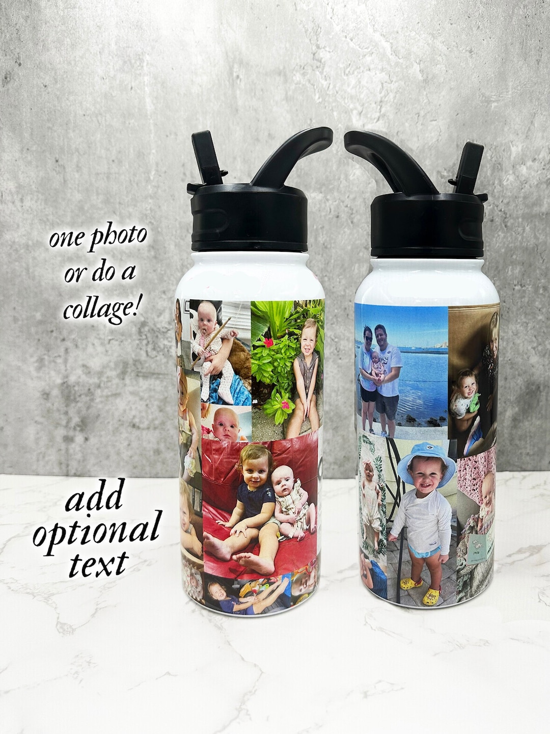 Photo Water Bottle: Personalized Stainless Steel Tumbler - Etsy