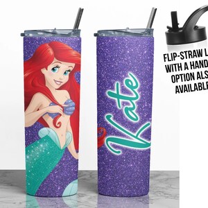 Ariel Personalized Gift, Custom Disney Princess Ariel Gift for Girl, Little Mermaid Tumbler, Ariel Cup w Name, Little Mermaid Cup
