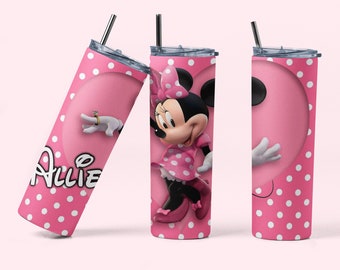 Minnie Mouse Tumbler, Disney Tumbler, Minnie Mouse Gifts for Kids, Personalized Disney Gifts, Custom Minnie Cup, Personalized Minnie Gift
