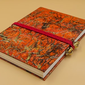 Notebook, Handmade blank journal, Notebook, Hardcover journal, Hand-painted, Hand bound  made from Handmade paper it&#39;s  &quot;FIRE 3.0&quot;