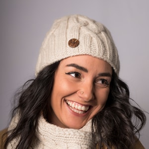 Wool Hat beanie and fleece lined