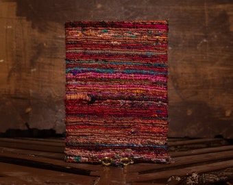handmade notebook made from Sari Silk