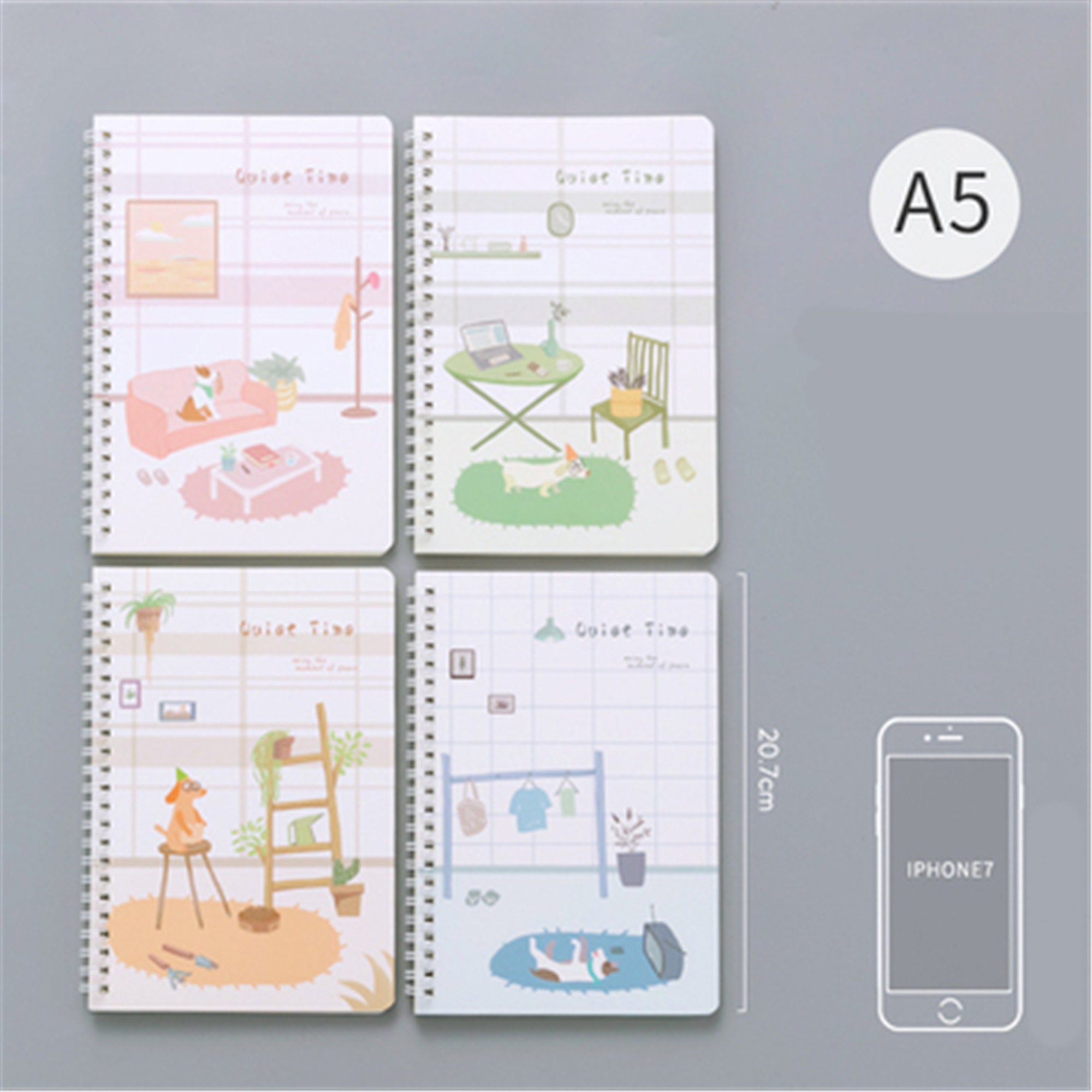 A Set of Four NotebookKorean Style A5 Notebook Looseleaf Etsy