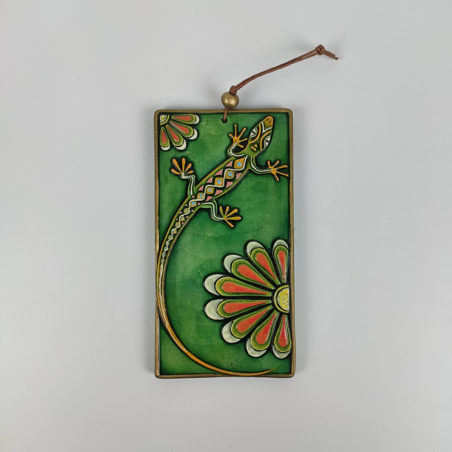 Decoración de pared de lagarto de cerámica tableta de arcilla | Etsy
