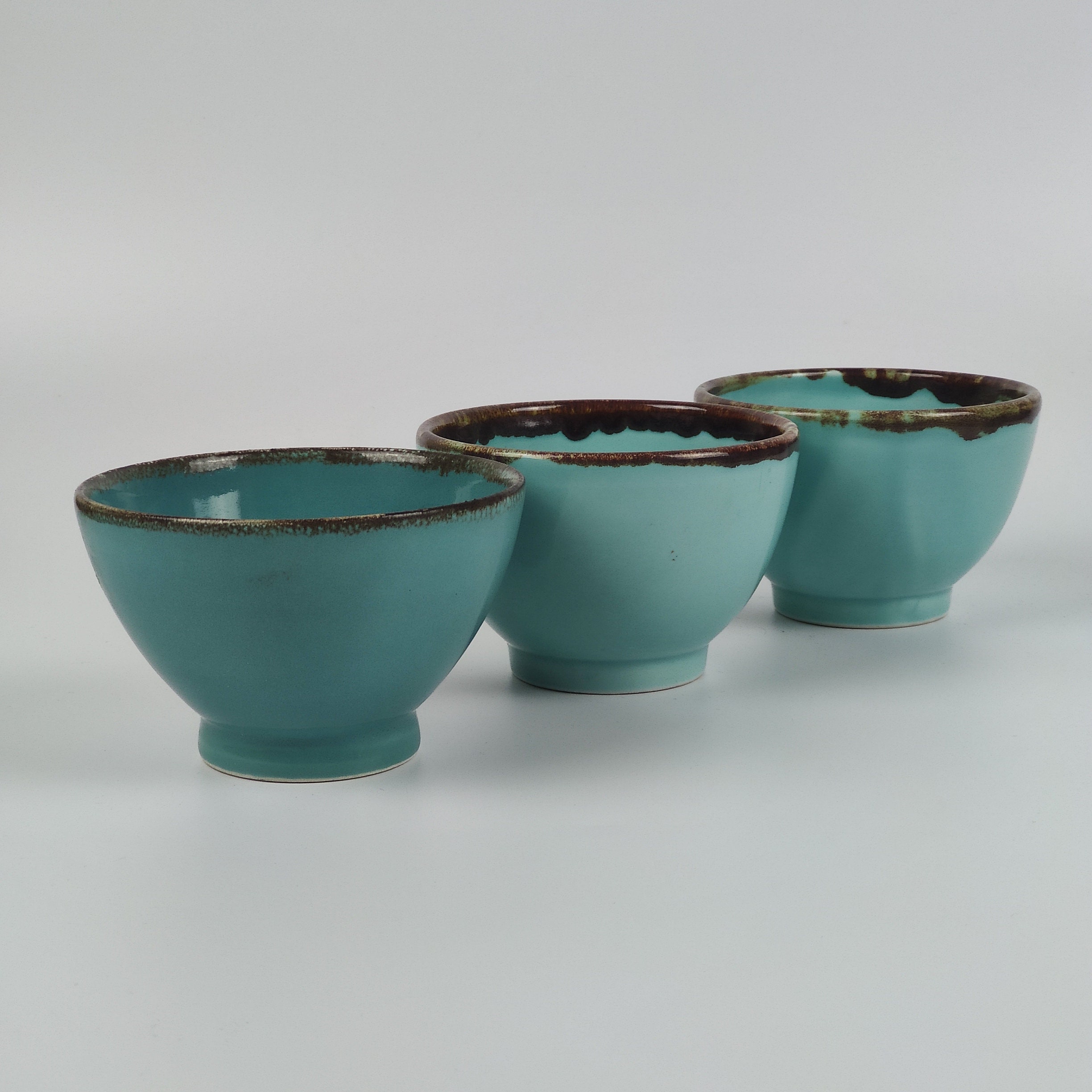 Set of 3 Handmade Ceramic Sauce Bowls Handmade Mini Serving Etsy