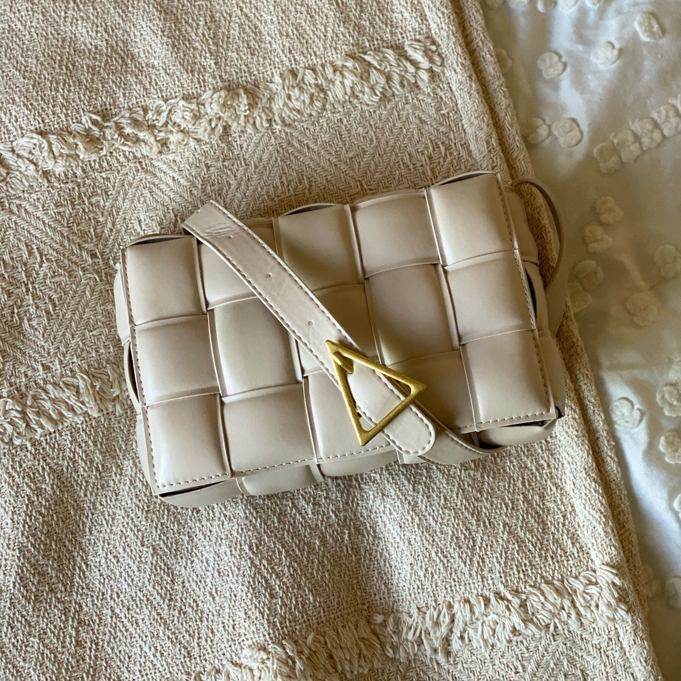 Padded cassette bag beige crossbody Etsy