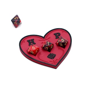 3 Dice Health Tracker | Compatible with tabletop RPG&#39;s such as DnD and Pathfinder or card games like Magic the Gathering