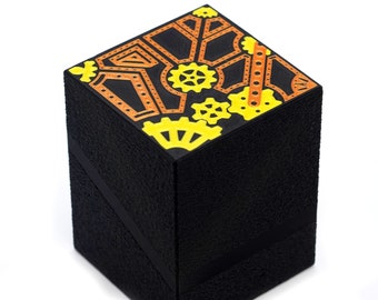 Steampunk Commander Snap Deck Box - Fits 100 Cards Single Sleeved or Double Sleeved