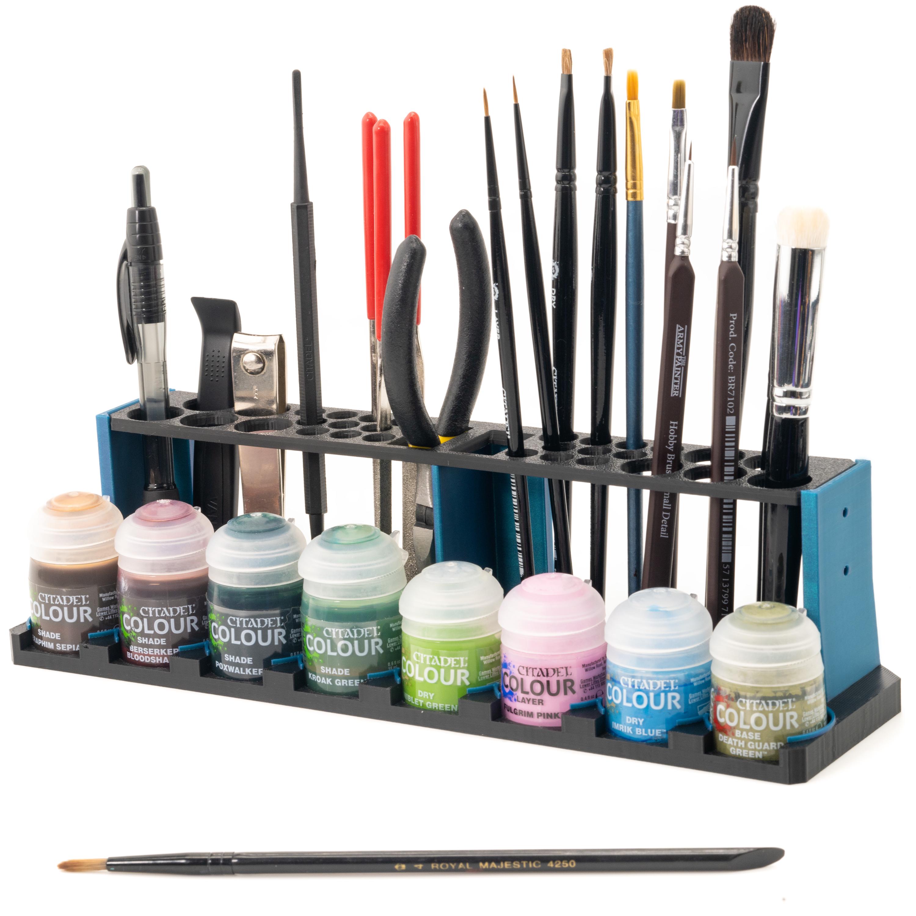 Paint Pot Racks Modular Paint Pot & Brush Rack | for Citadel Hobby Paints, Wargaming ...