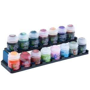 Modular 15 Paint Pot Rack | compatible Citadel Hobby Paints, Wargaming Models, Tabletop RPG Minis Interchangeable with BDW Paint Stations