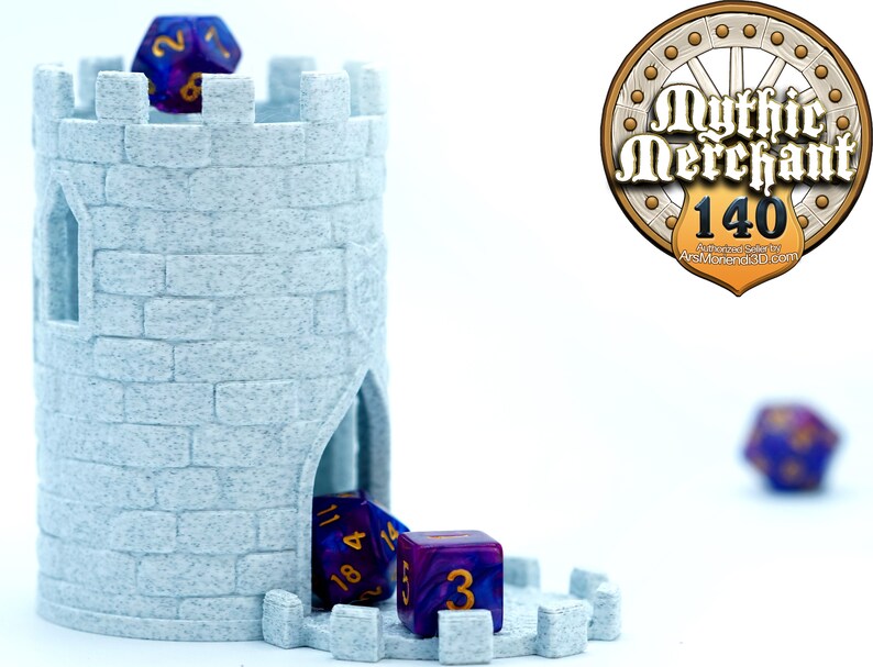 Castle Dice Tower Compatible With Dungeons and Dragons Etsy