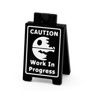 Work In Progress Novelty Desk Sign | Novelty Gag Gift |  Mini Wet Floor Sign