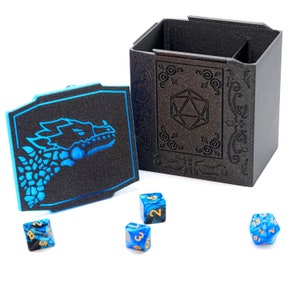Coffret Deck Commander Dragon avec compartiment pour les dés - Convient aux decks à double manche