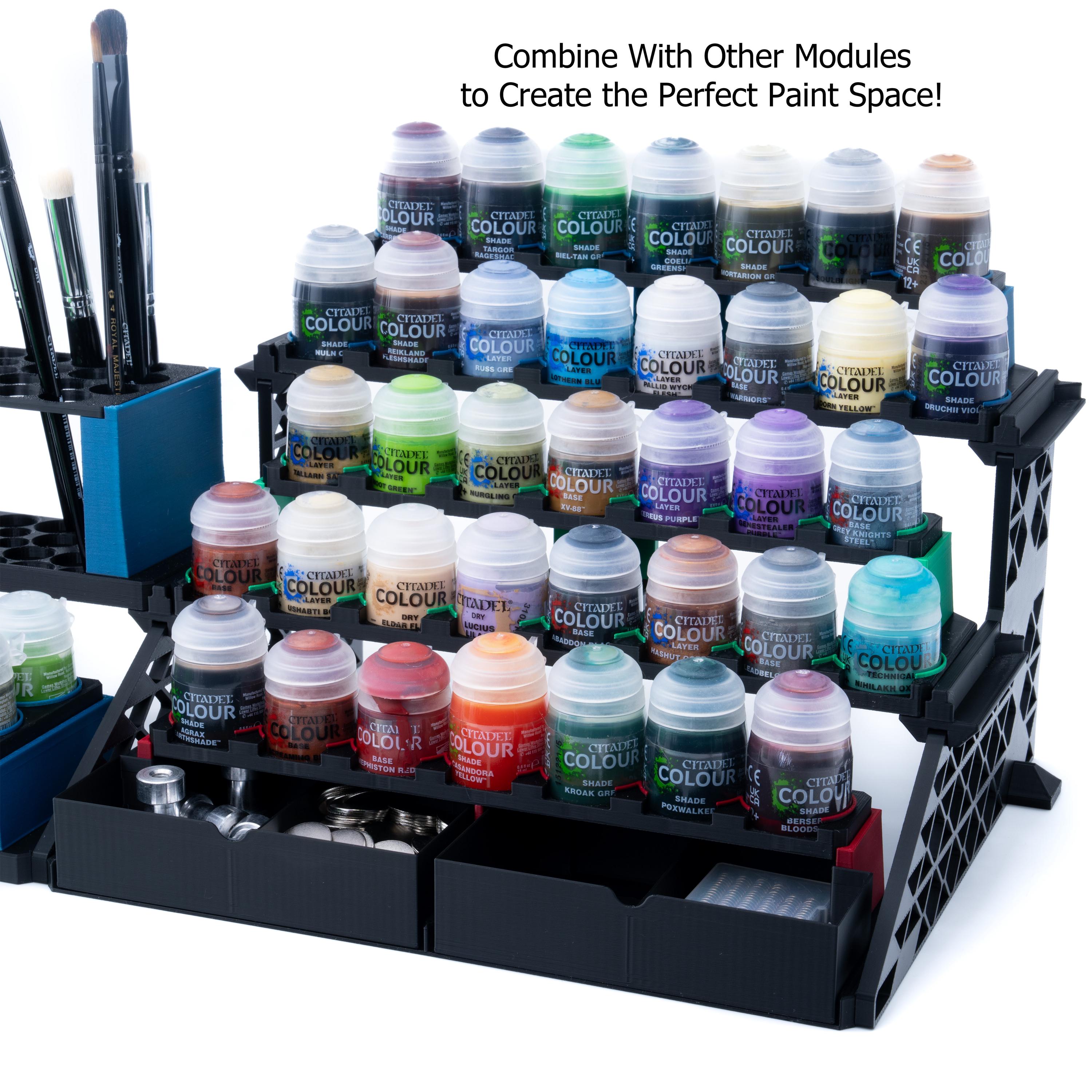Modular 15 Paint Pot Rack | Compatible Citadel Hobby Paints, Wargaming ...