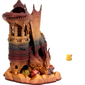 Dragon Watchtower Dice Tower | 7.5 inches Tall | Clickity Clack