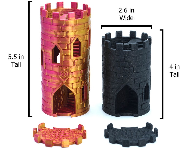Castle Dice Tower Compatible With Dungeons and Dragons Etsy