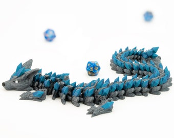 Wolf Crystal Dragon | Articulating Flexible 3D Printed Fidget