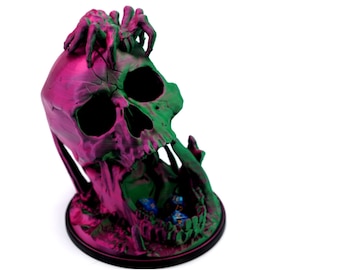 Skull Dice Tower | Compatible with Dungeons and Dragons, Pathfinder, TTRPG, Magic, Click-Clacks, Dice Roller