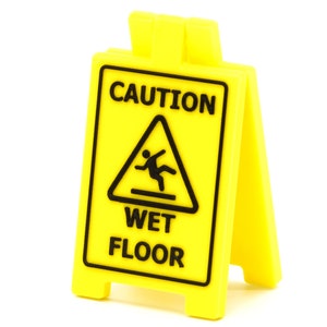 Wet Floor Novelty Desk Sign | Customizable Colors Funny Gag Gift Sign | Joke Desk Sign | Desk Decor