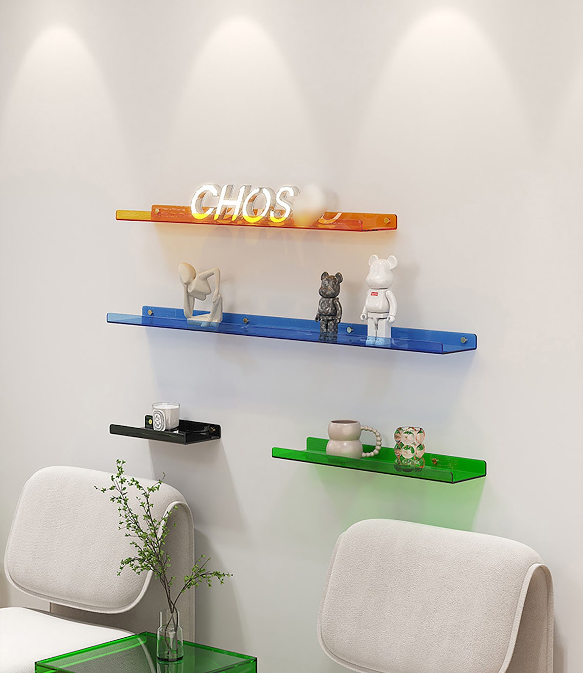 Acrylic Shelf Wall Shelf Wall Hanging Bookshelf Wall Etsy