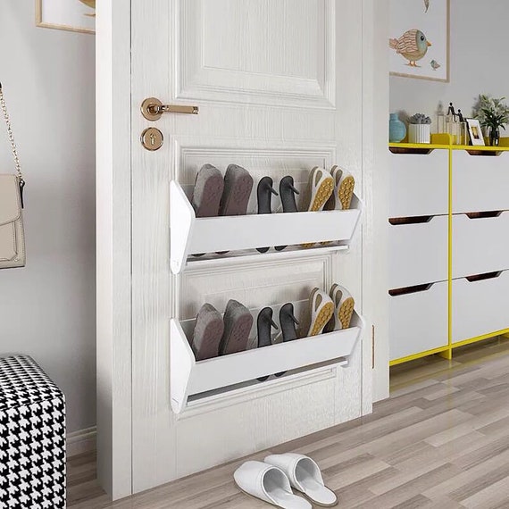 Entrance Floating Shoe Rack, Bathroom Slippers Rack, Door Shelf