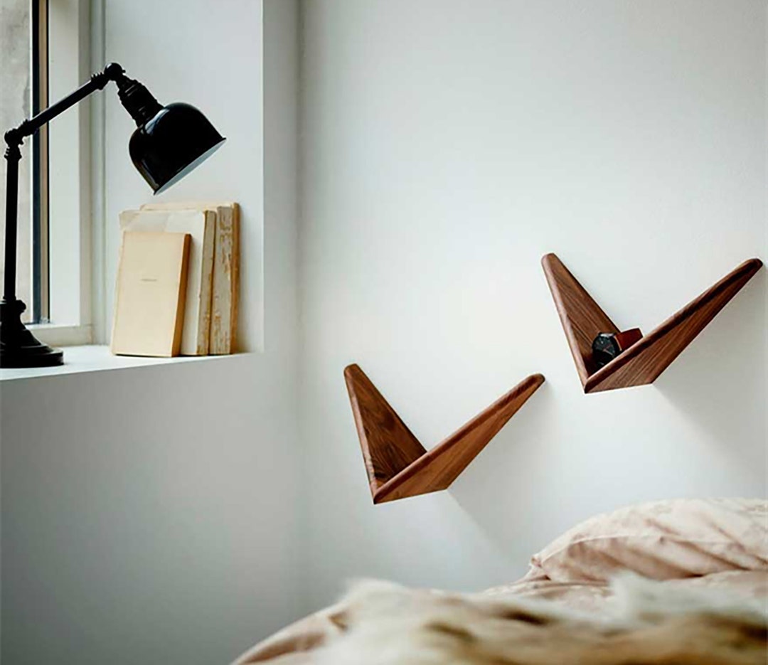 Vshaped Wall Shelf Butterfly Shelf Shelf Creative Bookshelf Etsy