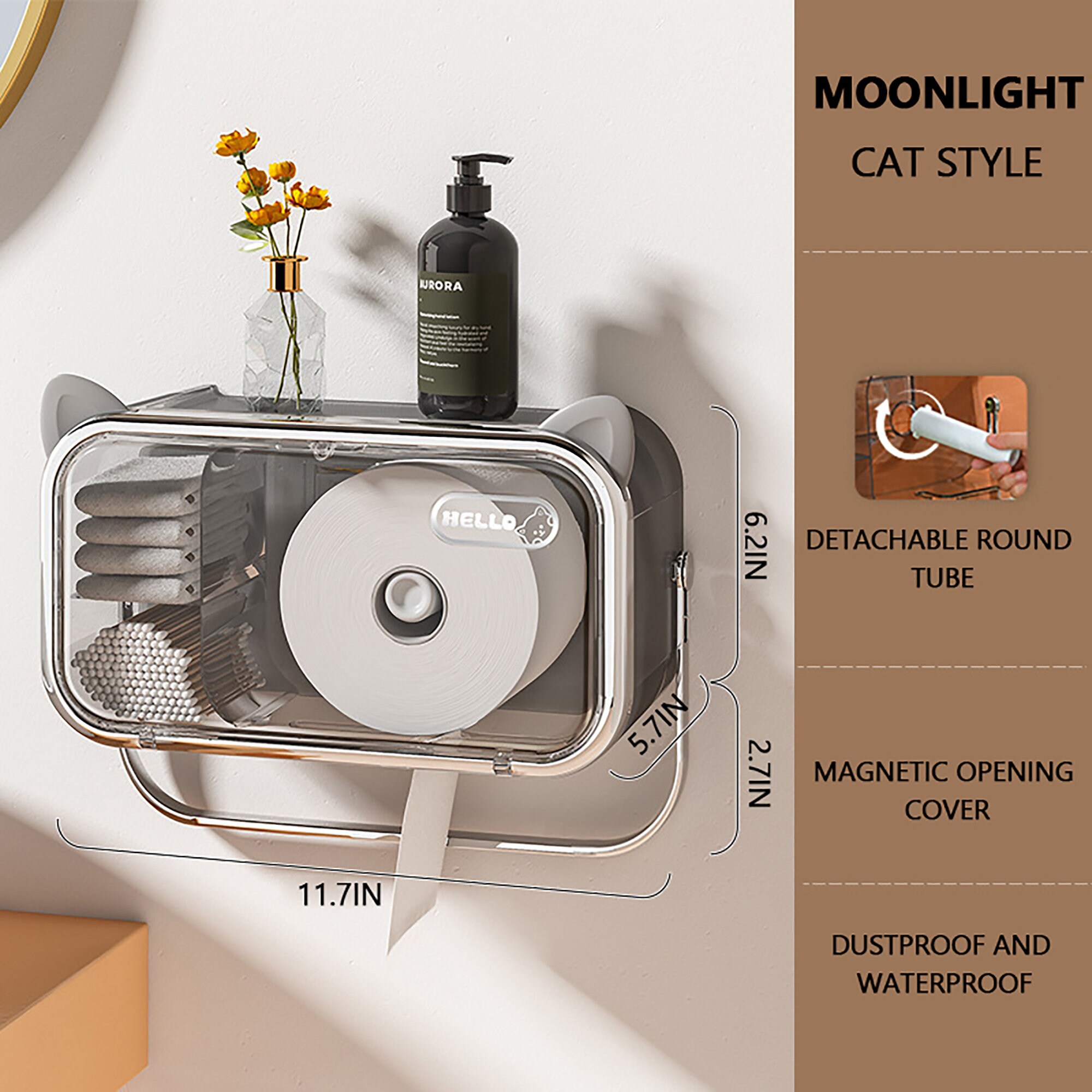 Face Towel Storage Box Wallmounted Tissue Box Storage Etsy