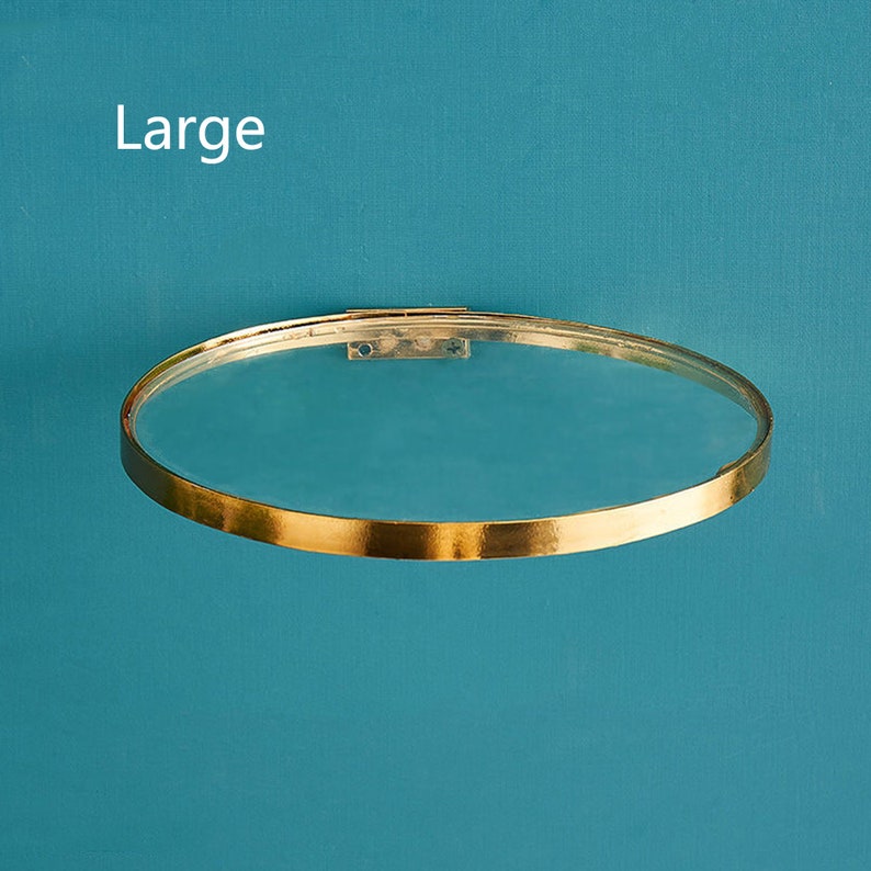 Floating Shelf Round Glass Wall Hanging Small Floating Shelf Etsy