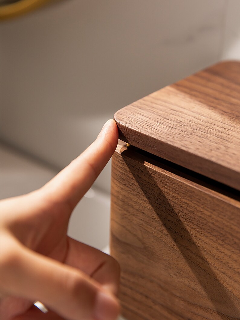 Solid Wood Toilet Tissue Box Toilet Roll Box Waterproof Etsy