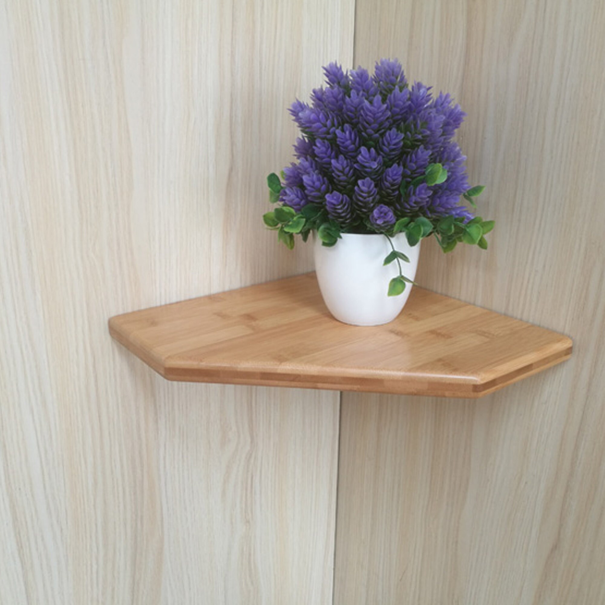 Corner Wood Floating Wall Shelf Irregular Floating Shelf Etsy