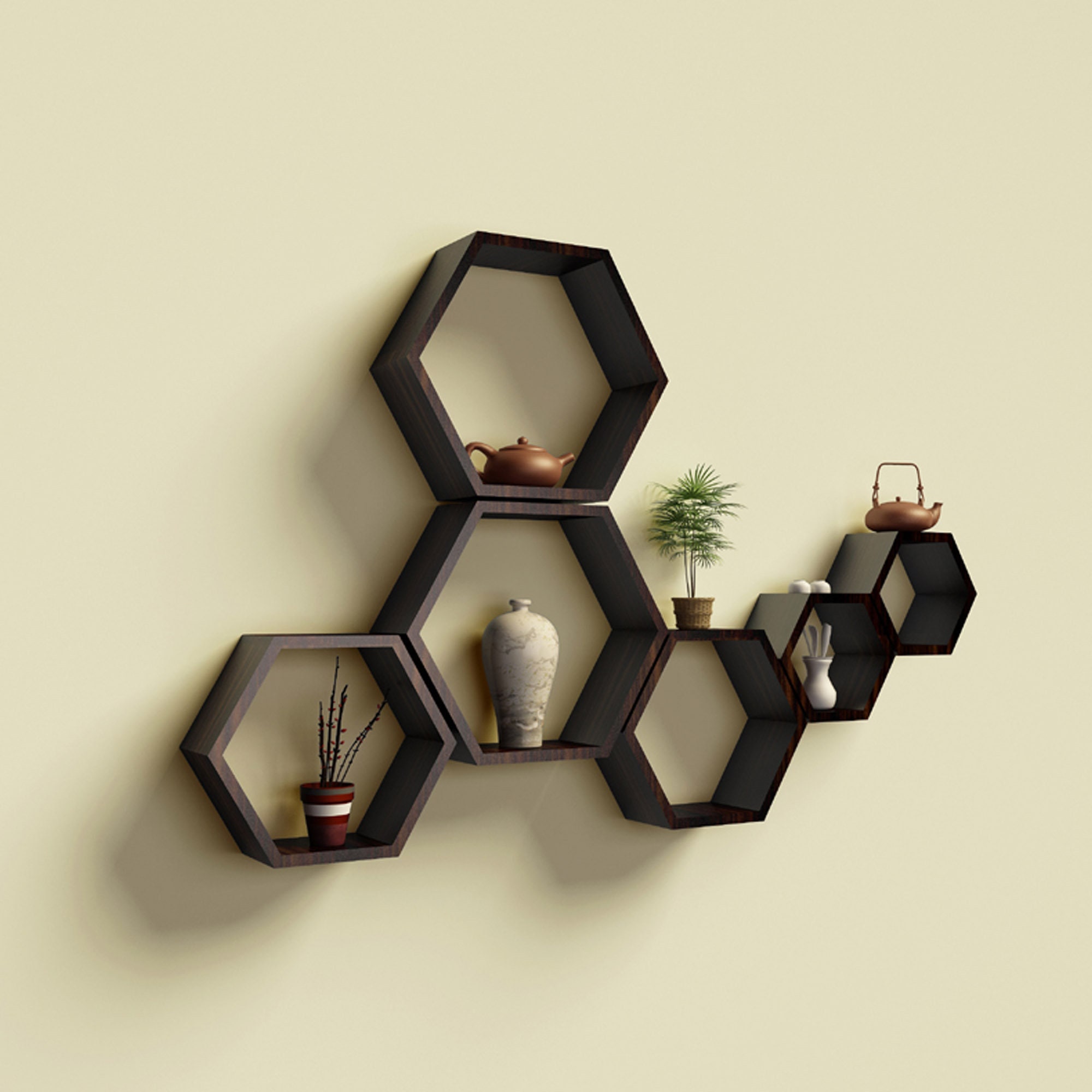 Hexagon Shelves Hexagon Wall Shelves Floating Hexagon Wall Etsy