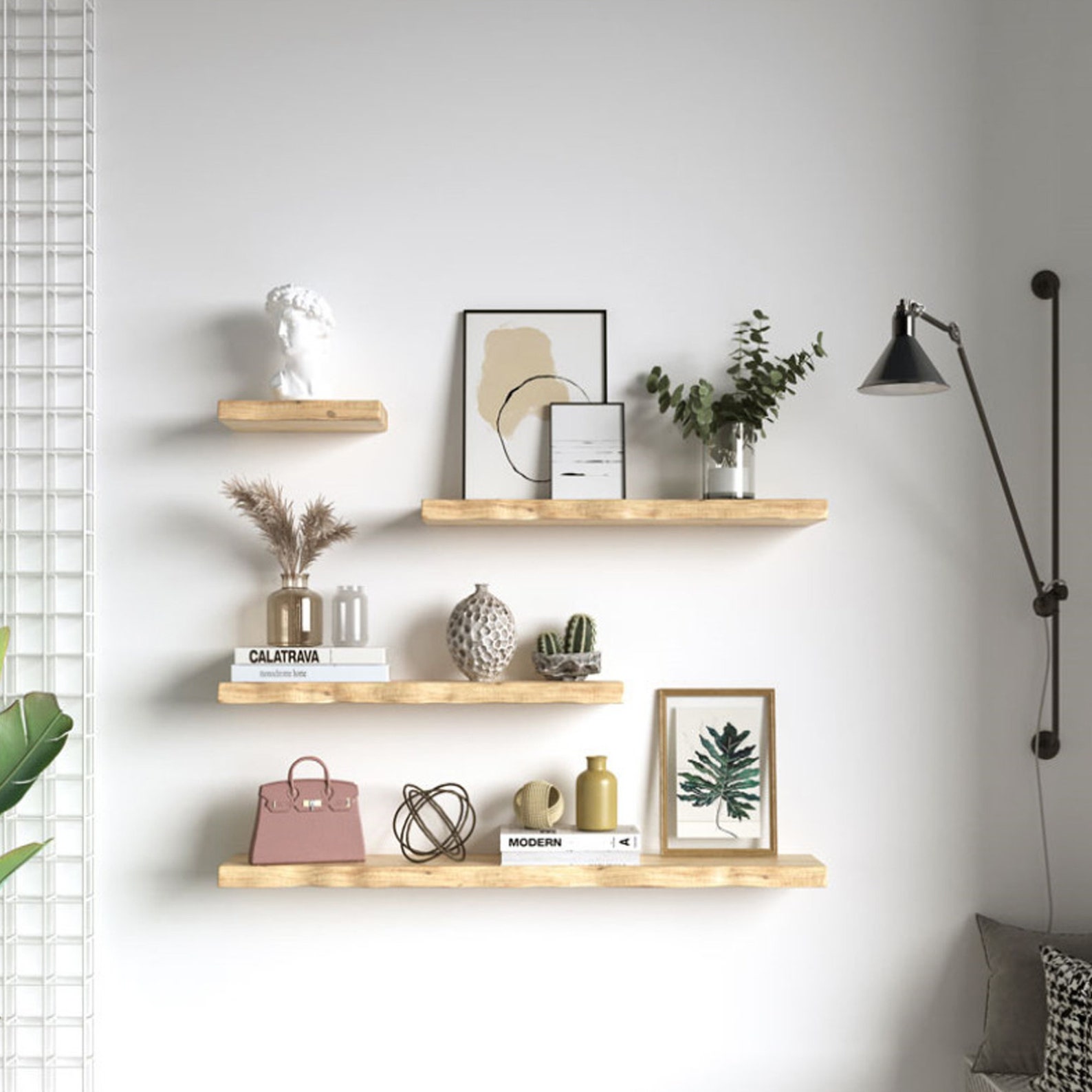 Floating Wall Shelf Natural Wood Shelf Small Floating Shelf Etsy