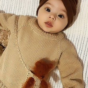 Sweater with Toy, Teddy Bear Sweater, Baby Sweater image 8