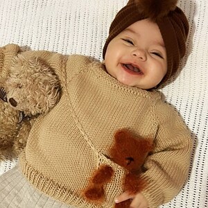 Sweater with Toy, Teddy Bear Sweater, Baby Sweater image 7