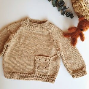 Sweater with Toy, Teddy Bear Sweater, Baby Sweater image 3