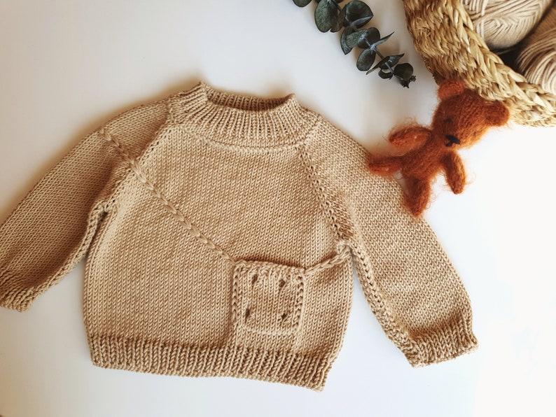 Sweater with Toy, Teddy Bear Sweater, Baby Sweater image 3