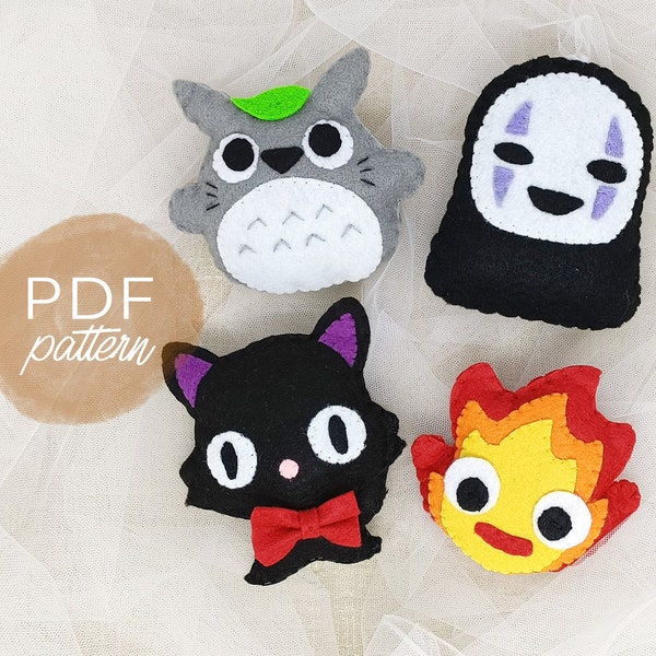 PDF Pattern Anime SG Handmade Felt Doll SVG Sewing Pattern Digital Download