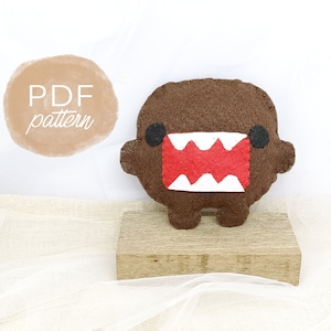 PDF Pattern Little Domokun Handmade Felt Doll SVG Sewing Pattern Digital Download