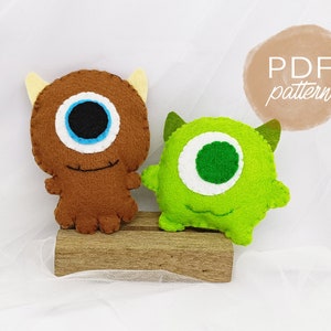 PDF Pattern Little Monsters Bundle Handmade Felt Doll SVG Sewing Pattern Digital Download