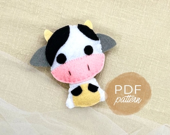 PDF-mönster Little Cowboie handgjord filtdocka SVG symönster digital nedladdning