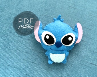 スティッチギャングフェルト縫製パターンPDF | 4インチぬいぐるみ